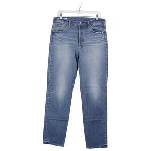 Gap Women Jeans 31 / 12 Tall Cheeky Straight Leg High Rise Blue Denim button Fly